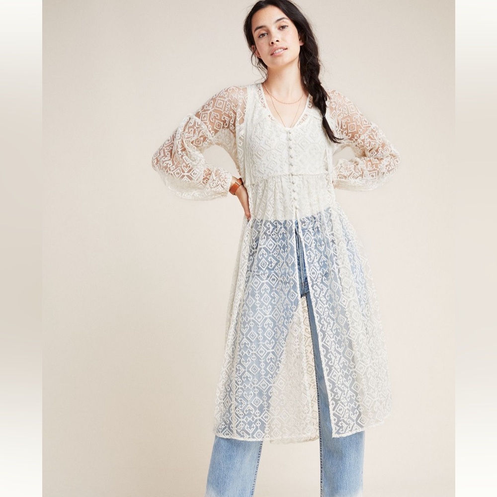 Maeve San-Michel Lace Duster, Sz L